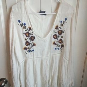 Cotton Flare Bottom Blouse